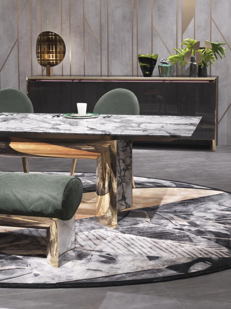 Manufacturer custom made luxury dining chair and table set